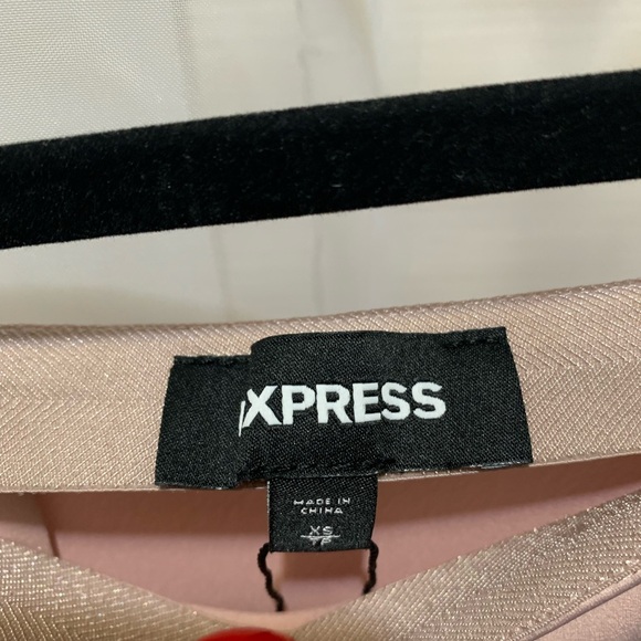 Express Blush Pink Satin Slip Skirt - Picture 5 of 8